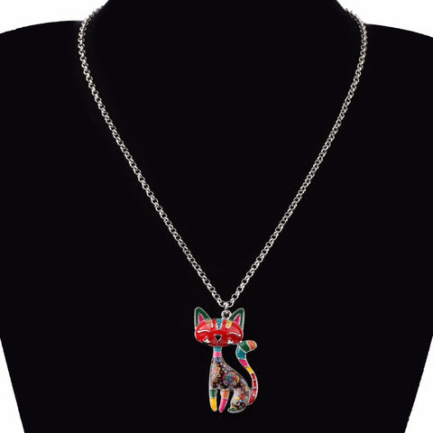 Multicolor Cat Necklace