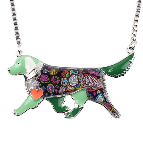 Golden Retriever Multicolor Necklace