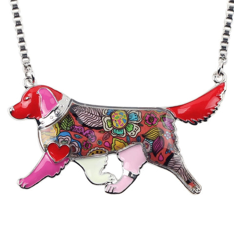 Golden Retriever Multicolor Necklace