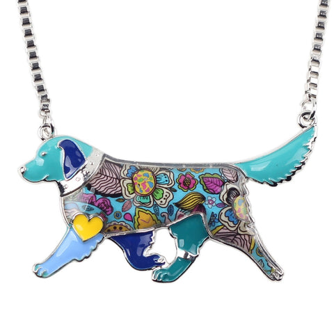 Golden Retriever Multicolor Necklace