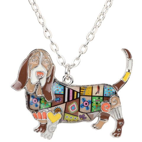 Basset Hound Multicolor Necklace
