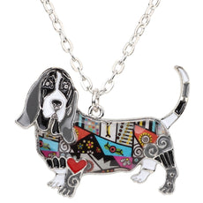 Basset Hound Multicolor Necklace