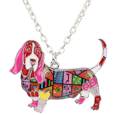 Basset Hound Multicolor Necklace