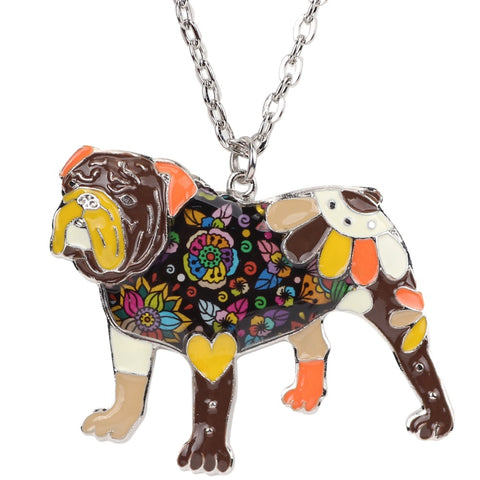 British Bulldog Multicolor Necklace