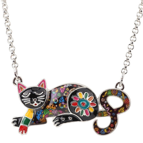 Sleeping Cat Necklace