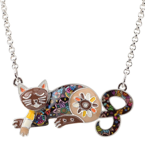 Sleeping Cat Necklace