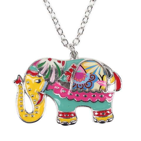 Elephant Enamel Necklace