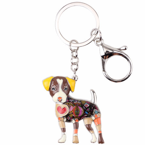 Jack Russel Multicolor Keychain