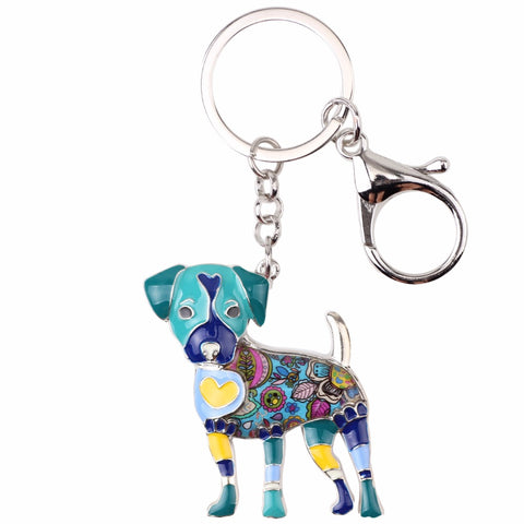Jack Russel Multicolor Keychain