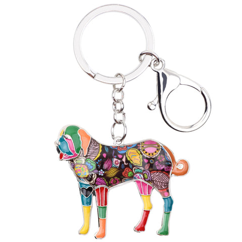 Saint Bernard Multicolor Keychain