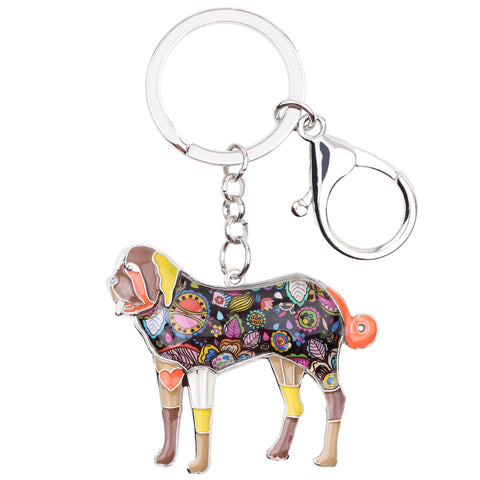 Saint Bernard Multicolor Keychain