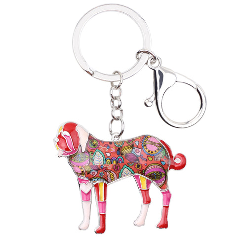 Saint Bernard Multicolor Keychain