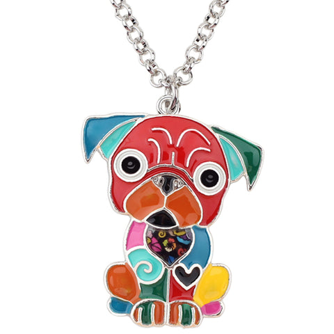 French Bulldog Multicolor Necklace