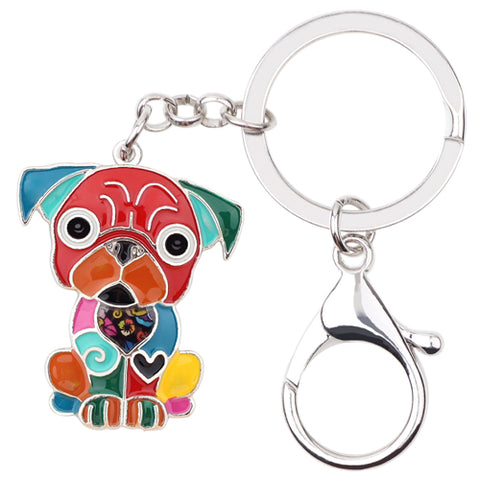 French Bulldog Multicolor Keychain