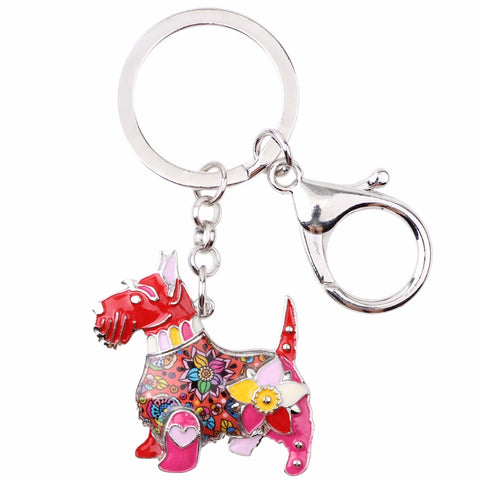 Scottish Terrier Multicolor Keychain