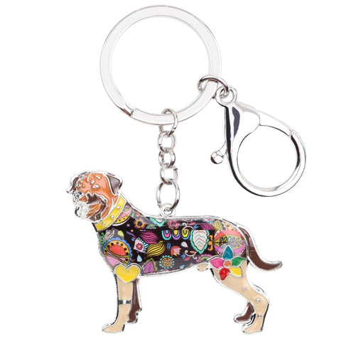 Rottweiler Multicolor Keychain