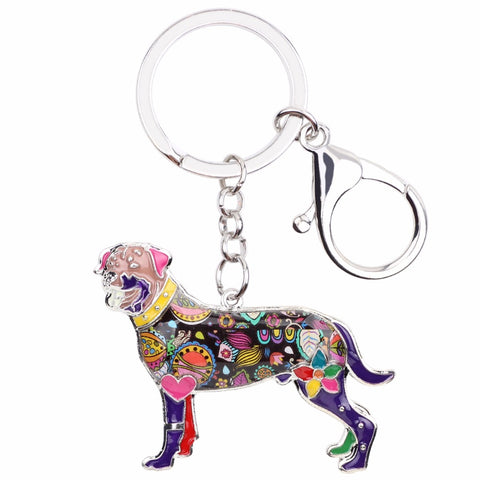 Rottweiler Multicolor Keychain