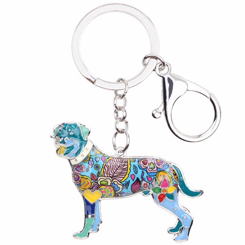 Rottweiler Multicolor Keychain