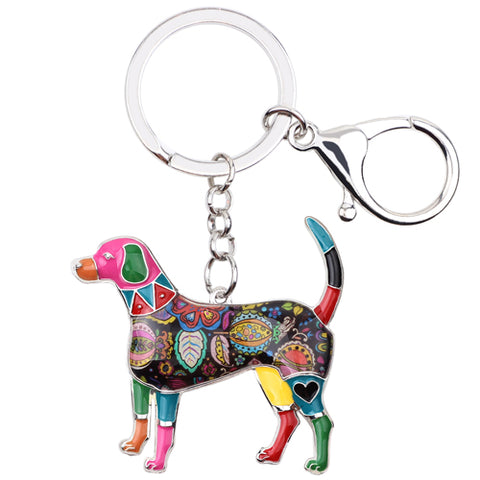 Beagle Multicolor Keychain