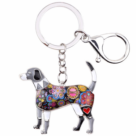 Beagle Multicolor Keychain