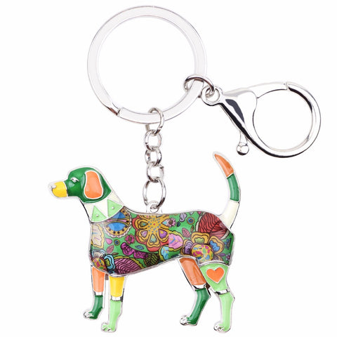 Beagle Multicolor Keychain