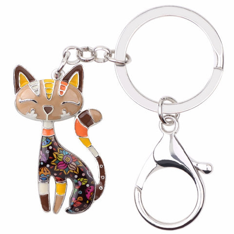 Multicolor Cat Keychain