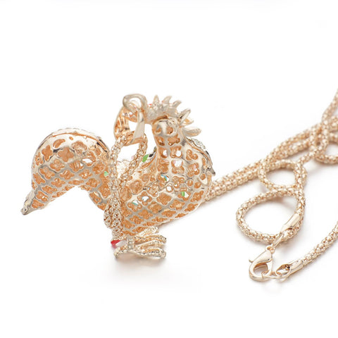 Crystal Chicken Necklace