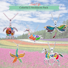 Colorful 5 Necklaces Pack