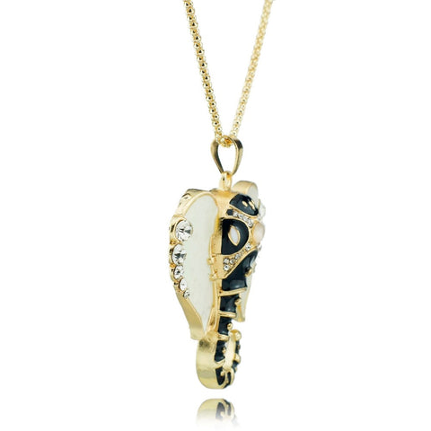 Crystal Elephant Head Necklace