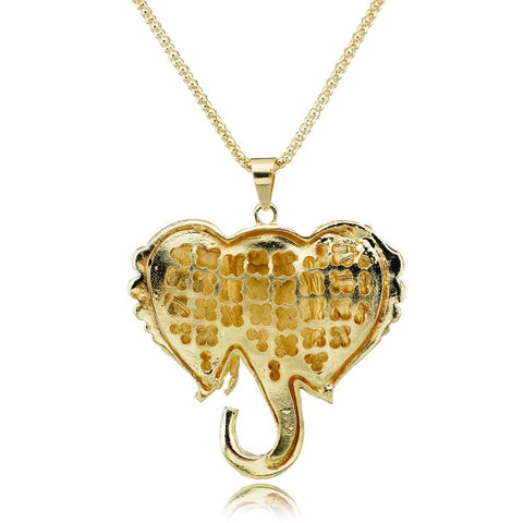 Crystal Elephant Head Necklace