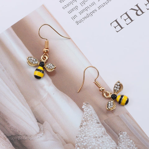 Bee Enamel Earrings