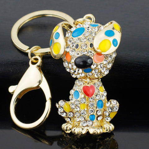 Crystal Dog Lover  Keychain