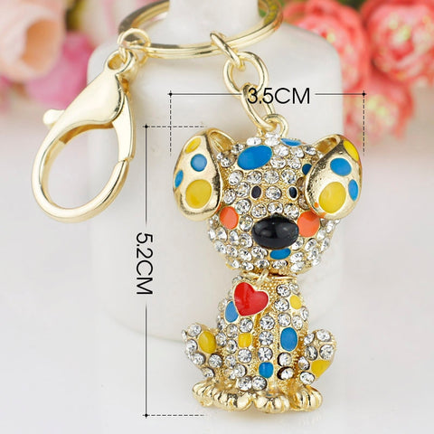 Crystal Dog Lover  Keychain