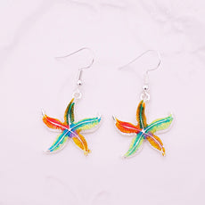Free Enamel Starfish Earrings
