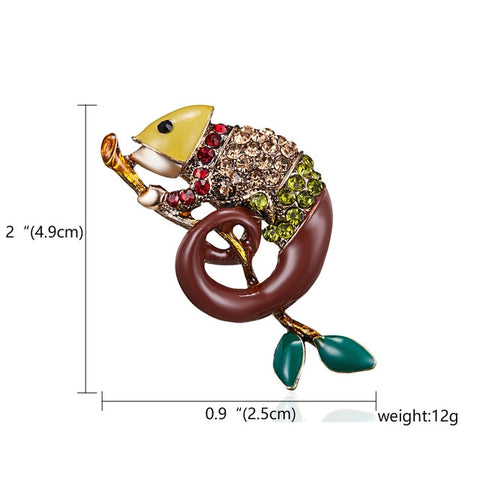 Chameleon Brooch