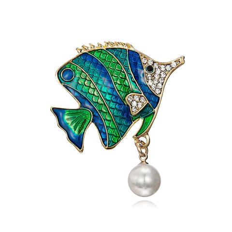 Green Fish Brooch