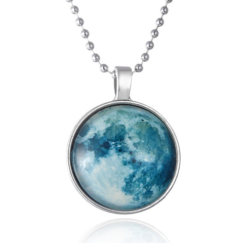 Glowing Earth Round Cameo - Necklace