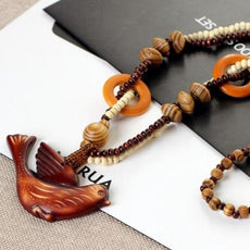 Wood Bird Necklace