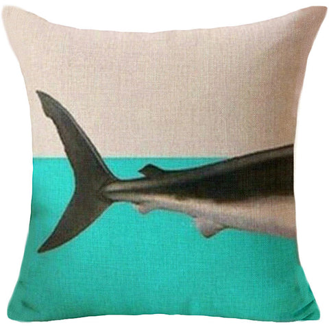 Ocean Whale and Shark Cushion