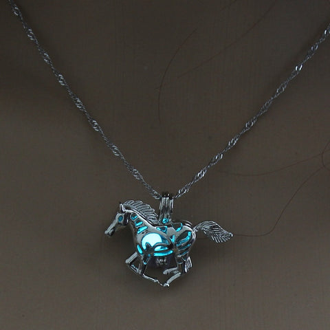 Running Horse Glow in the Dark Necklace