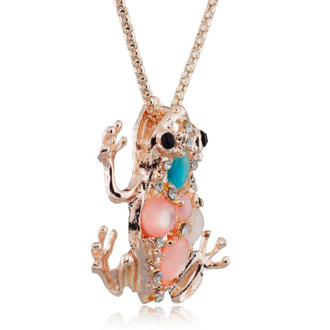 Crystal Frog Necklace