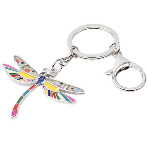 Multicolor Dragonfly Keychain