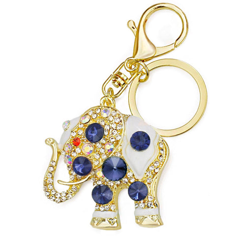 Crystal Elephant Keychain