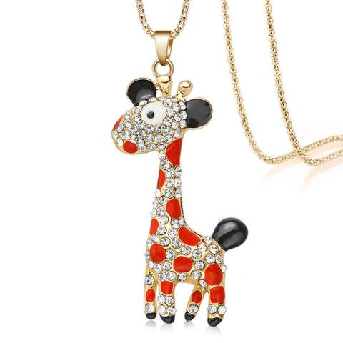 Crystal Giraffe  Necklace