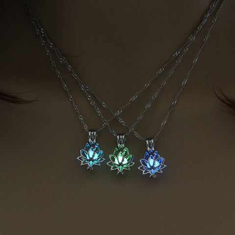 Lotus Glow in the Dark Necklace