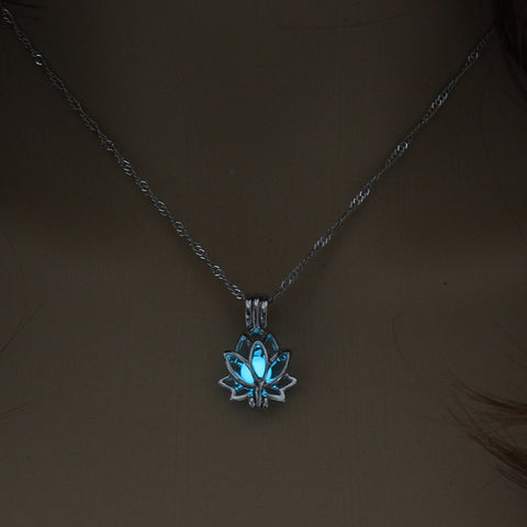 Lotus Glow in the Dark Necklace