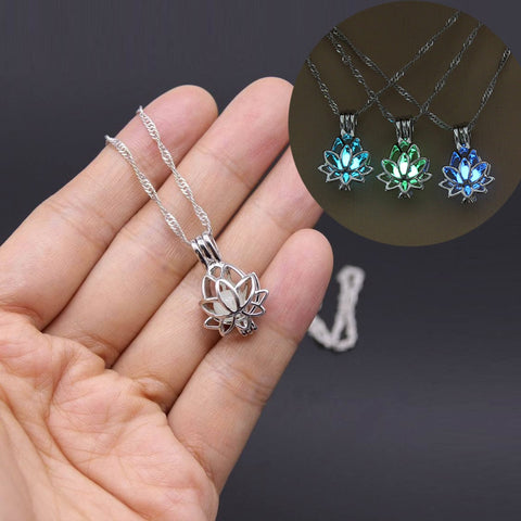 Lotus Glow in the Dark Necklace