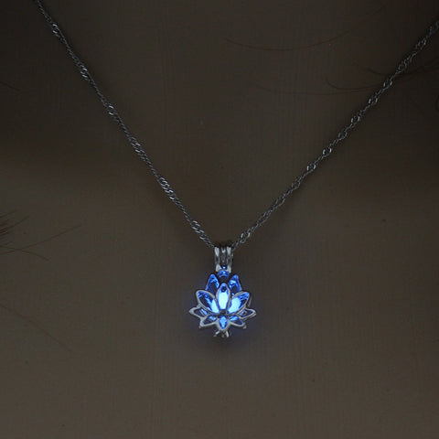 Lotus Glow in the Dark Necklace
