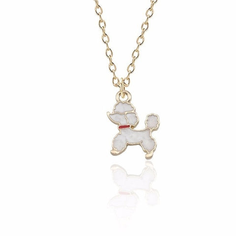Poodle Enamel Necklace