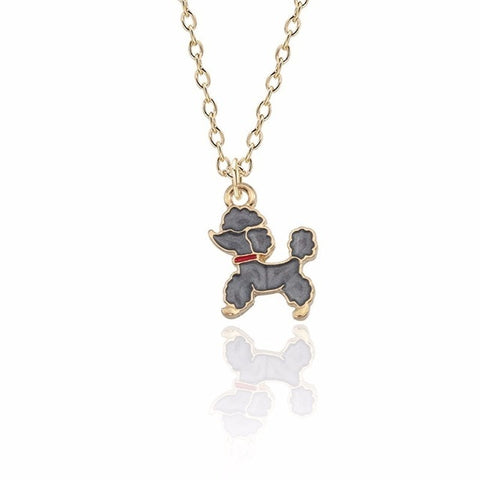 Poodle Enamel Necklace